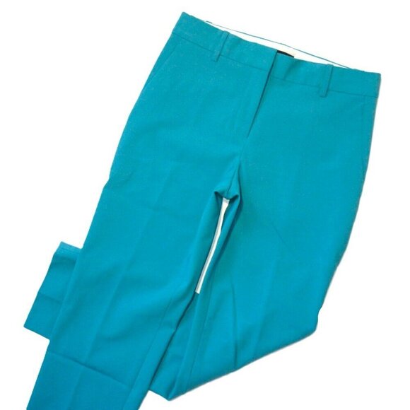 NWT Theory Treeca in Teal Classic Suit Stretch Wool Ankle Pants 00 - Picture 3 of 6